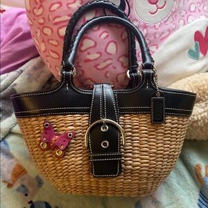 Coach vintage butterfly basket bag -EUC